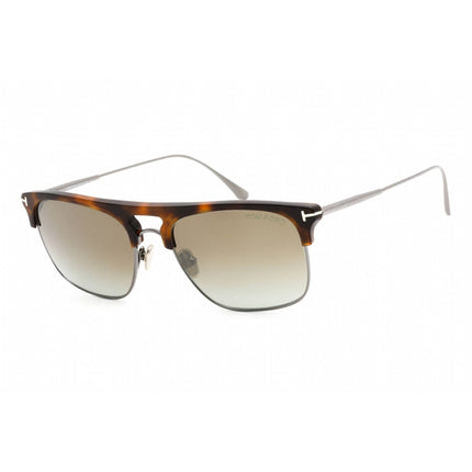Tom Ford Unisex Sunglasses - Blonde Havana Plastic Pilot Full Rim Frame | FT0830 53Q ,