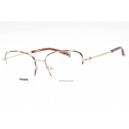 Missoni Women's Eyeglasses - Palladium Horn Half Rim Cat Eye Frame | MIS 0122 H16 00 ,