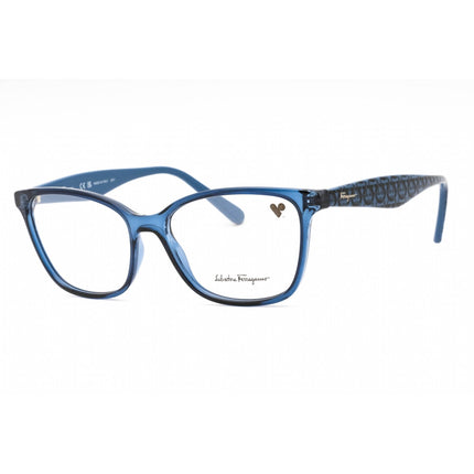 Salvatore Ferragamo Women's Eyeglasses - Transparent Blue Full Rim Frame | SF2918 432 ,