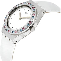 Swatch Women's Watch - Irony After Dinner White Dial Silicone Rubber Strap | YLS201 ,