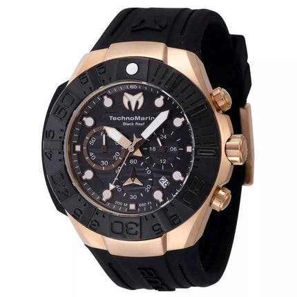 Technomarine Men's Watch - Reef Chronograph Black Dial Silicone Strap | TM-523011 ,
