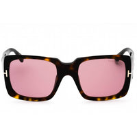 Tom Ford Women's Sunglasses - Dark Havana Plastic Square Full Rim Frame | FT1035 52Y ,