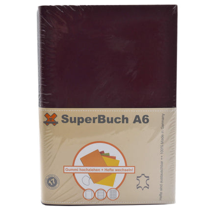 X17 Leather Notebook - A6 Bonded Plain, Squared and Lined, Purple, 3 Inlays | 1-406-3O ,