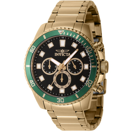 Invicta Men's Quartz Watch - Pro Diver Green Bezel Yellow Gold Bracelet | 46055 ,