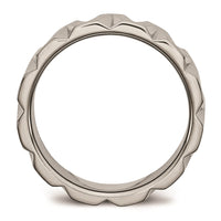 Titanium Notched 8mm Satin & Polished Band | TB328 ,