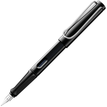 Lamy Fountain Pen - Safari Shiny Black ABS Plastic, Extra Fine Steel Nib | L19BKEF ,