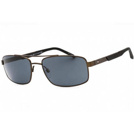Tommy Hilfiger Men's Sunglasses - Matte Dark Ruthenium Black Frame | TH 1674/S 05MO IR ,