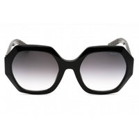 Chopard Women's Sunglasses - Black Acetate Geometric Frame Grey Lens | SCH362M 0BLK ,