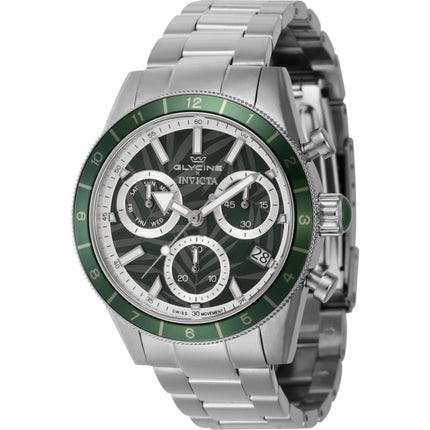 Invicta Men's Watch - Five Elements Wood Green Dial Silver Steel Bracelet | 44289 ,