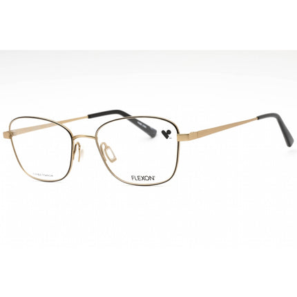 Flexon Women's Eyeglasses - Gold Cat Eye Frame Clear Demo Lens | FLEXON W3036 710 ,