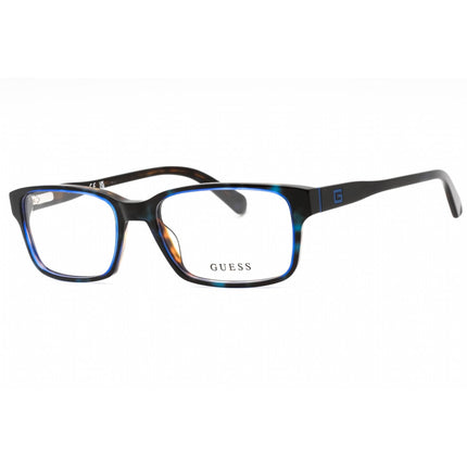 Guess Men's Eyeglasses - Blue Plastic Rectangular Shape Full Rim Frame | GU1906 92 ,
