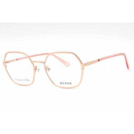 Guess Women's Eyeglasses - Matte Rose Gold Metal Geometric Full Rim Frame | GU2912 029 ,
