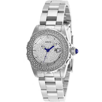 Invicta Women's Quartz Watch - Angel Crystal Pave Dial Silver Tone Bracelet | 28439 ,
