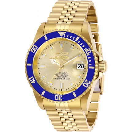 Invicta Men's Automatic Watch - Pro Diver Champagne Dial Yellow Gold Bracelet | 29185 ,