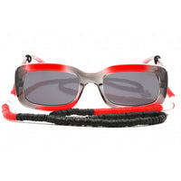 Hugo Men's Sunglasses - Grey Red Plastic Rectangular Shape Frame | HG 1281/S 0268 IR ,