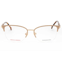 Carolina Herrera Women's Eyeglasses - Gold Nude Metal Cat Eye Frame | CH 0033 0BKU 00 ,