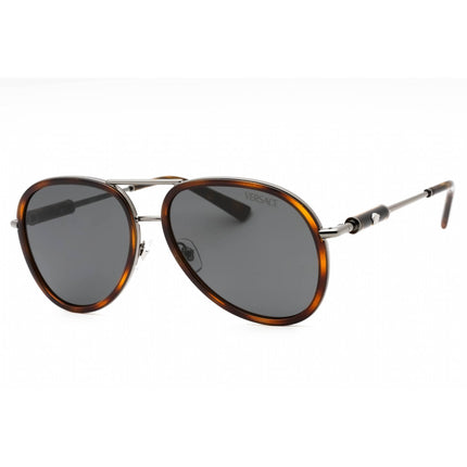 Versace Women's Sunglasses - Dark Havana Aviator Shape Full Rim Frame | 0VE2260 100187 ,