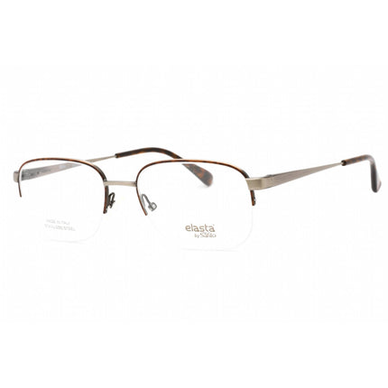 Elasta Men's Eyeglasses - Havana Grey Rectangular Half Rim Frame | E 7238 0AB8 00 ,