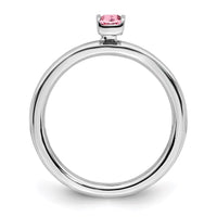 Sterling Silver Stackable Expressions Pink Tourmaline Ring | QSK2121 ,