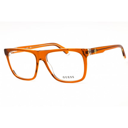 Guess Men's Eyeglasses - Orange/Other Acetate Square Full Rim Frame | GU50089 044 ,