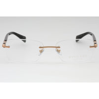 Bvlgari Men's Eyeglasses - Pink Gold Plated Rimless Rectangular Frame | 0BV1078K 395 ,