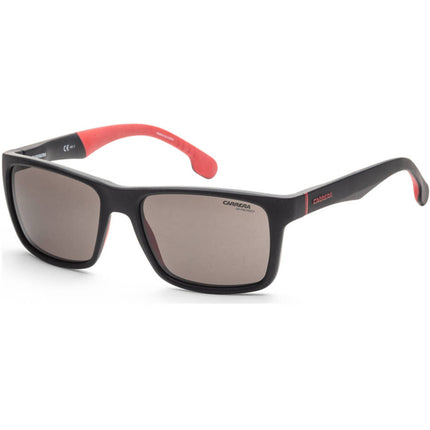 Carrera Unisex Sunglasses - Matte Black Plastic Rectangular Frame Grey Lens | 8024/S 3 ,