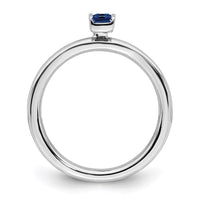 Sterling Silver Stackable Expressions Created Sapphire Ring | QSK2120 ,