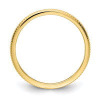 14K Gold 1.2mm Bead Stackable Band | STK18-120Y ,