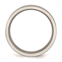 Titanium Black Rubber Flat 7mm Brushed Band | TB169 ,