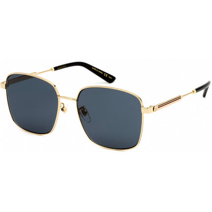 Gucci Women's Sunglasses - Gold Metal Square Full Rim Frame Grey Lens | GG0852SK 002 ,