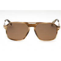Chopard Men's Sunglasses - Shiny Striped Brown Plastic Pilot Shape Frame| SCH347 6YHP ,