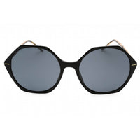 Hugo Boss Women's Sunglasses - Black Crystal Geometric Frame | BOSS 1585/S 07C5 IR ,