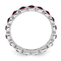 Sterling Silver Stackable Expressions July Swarovski Ring | QSK979 ,