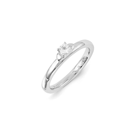 Sterling Silver Stackable Expressions Created White Sapphire Ring | QSK1302 ,