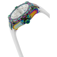 Invicta Women's Watch - Aviator Silver and White Dial Silicone Rubber Strap | 37308 ,