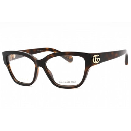 Gucci Women's Eyeglasses - Havana Full Rim Cat Eye Frame Clear Lens | GG1597O 002 ,