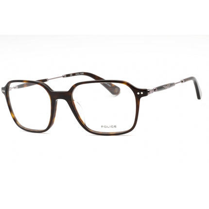 Police Men's Eyeglasses - Dark Tortoise Plastic Rectangular Full Rim | VPLE98 0722 ,