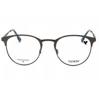Flexon Men's Eyeglasses - Matte Gunmetal Metal Oval Full Rim Frame | FLEXON E1133 072 ,