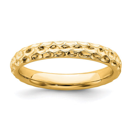 Sterling Silver Stackable Expressions Gold-plated Ring | QSK274 ,