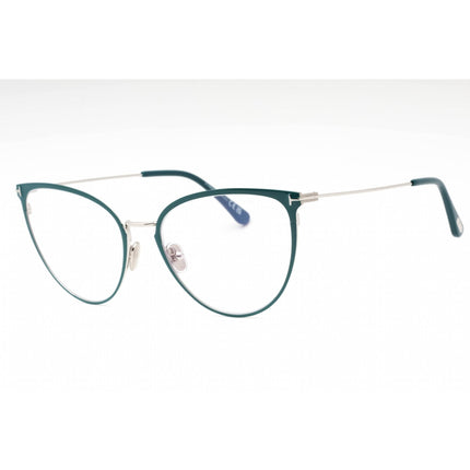 Tom Ford Women's Eyeglasses - Shiny Turquoise Cat Eye Full Rim Frame | FT5840-B 087 ,