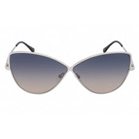 Tom Ford Unisex Sunglasses - Shiny Palladium Frame Gradient Smoke Lens | FT0569 16B ,
