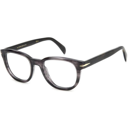 David Beckham Men's Eyeglasses - Grey Horn Acetate Oval Full Rim Frame | DB-7097 02W8 ,