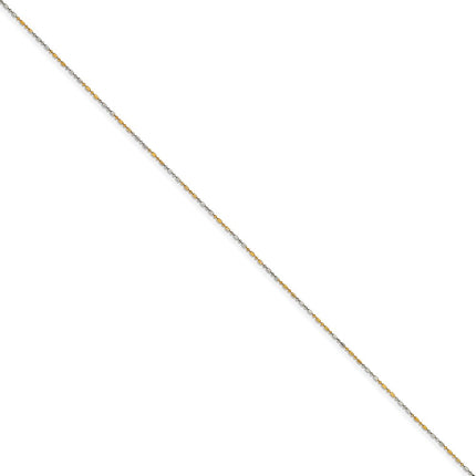 White & Yellow Rhodium over Brass 1.20mm 2 color plated Fancy Chain | SRN205 ,