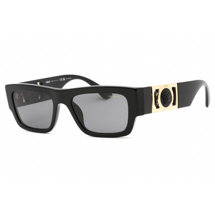 Versace Men's Sunglasses - Black Rectangular Frame Dark Grey Lens | 0VE4416U GB1/81 ,