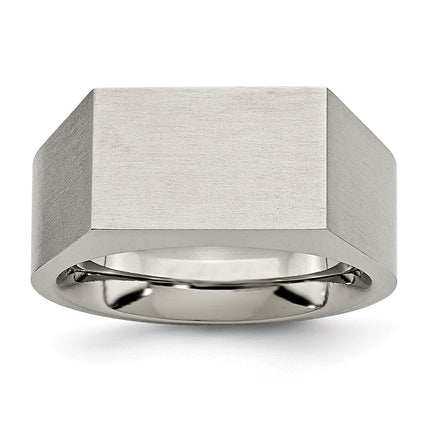 Titanium Polished and Brushed Signet Ring | TB425 ,