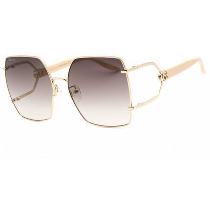 Gucci Women's Sunglasses - Gold/Ivory Oversized Full Rim Metal Frame | GG1564SA 003 ,