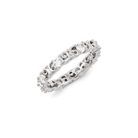 Sterling Silver Stackable Expressions Created White Sapphire Ring | QSK1229 ,
