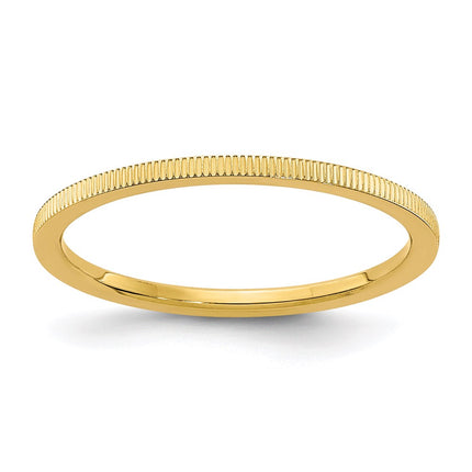 14K Gold 1.2mm Line Pattern Stackable Band | STK21-120Y ,