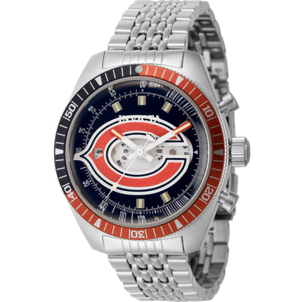 Invicta Men's Watch - NFL Chicago Bears Rotating Bezel Silver Tone Bracelet | 45012 ,