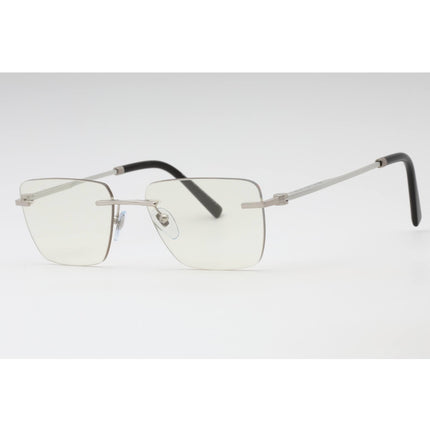 Bvlgari Men's Eyeglasses - Matte Silver Rimless Rectangular 57mm Frame | 0BV1122 2072 ,